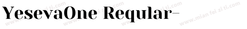 YesevaOne Reqular字体转换